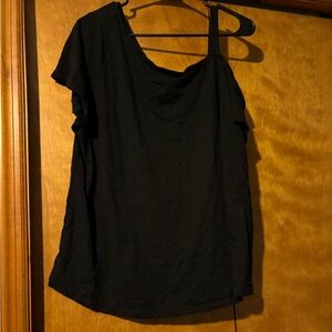 Black off the shoulder top